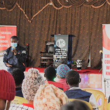 A reformed citizen addressing the youth on the consequences of crime.